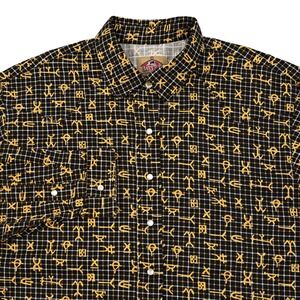 Barn Fly USA Women's XL Cattle Brand Geometric Pearl Snap Long Sleeve Western